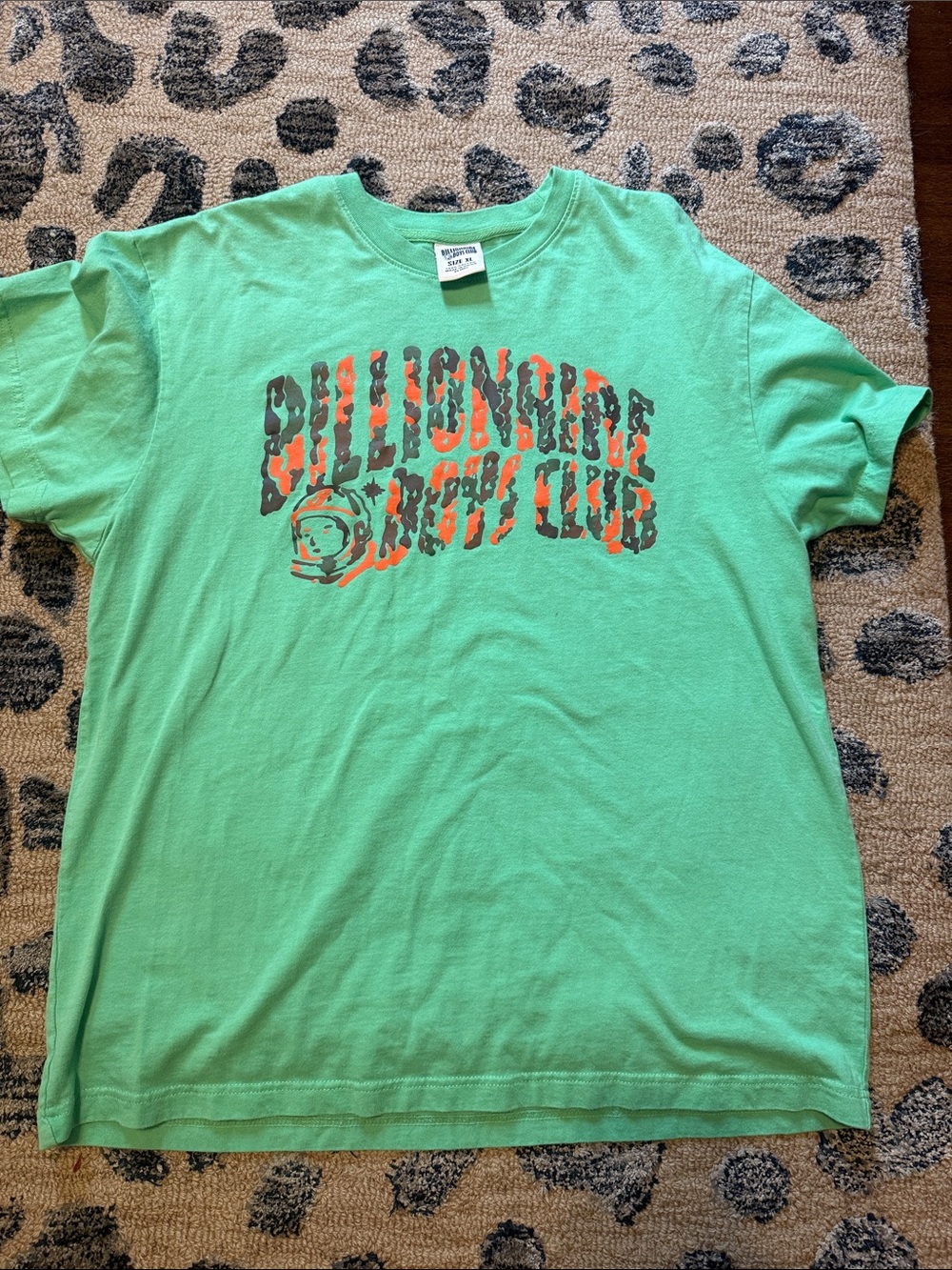 Billionaire Boys Club Mint Green Tee with Orange & Dark Gray Logo